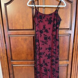 Burgundy long dress